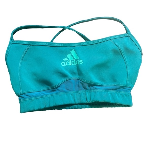 Adidas Green Sports Bra Size S - Picture 1 of 6